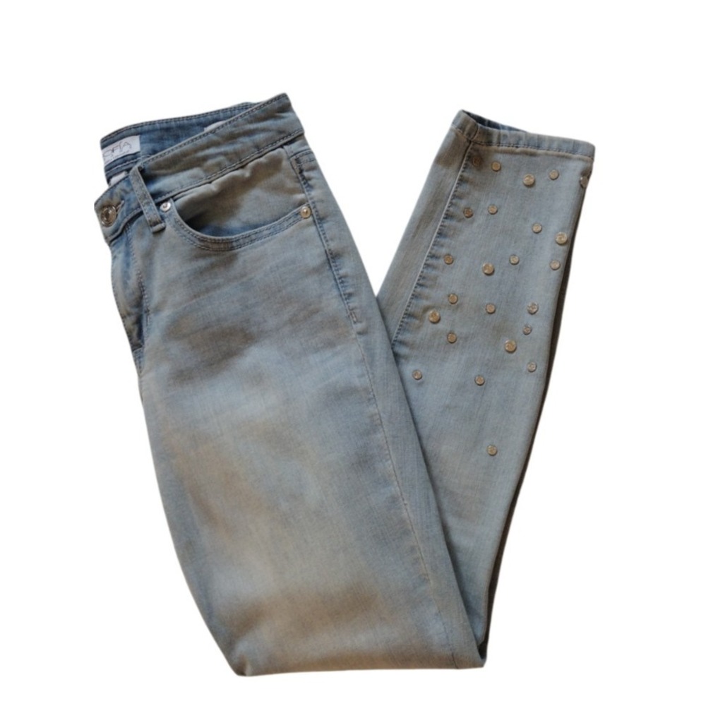 Sofia Vergara Sofia Jeans 2 Skinny Ankle Medium Wash Studded Low Rise Skinny